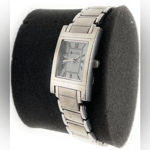 T1794 Silpada Stainless Steel- Silver Rectangular Roman Numeral Watch